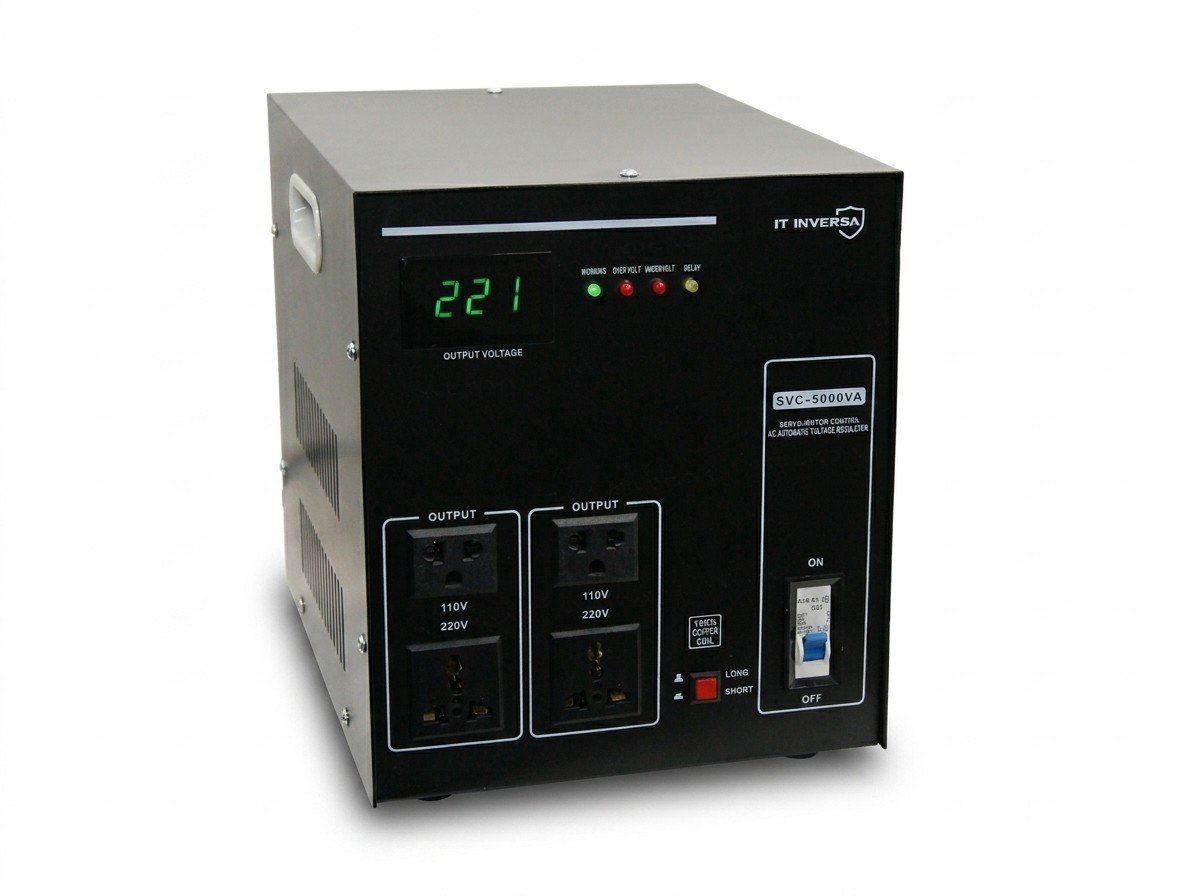 Estabilizador de Voltaje Automático Dual-Voltaje 5KVA in: out: