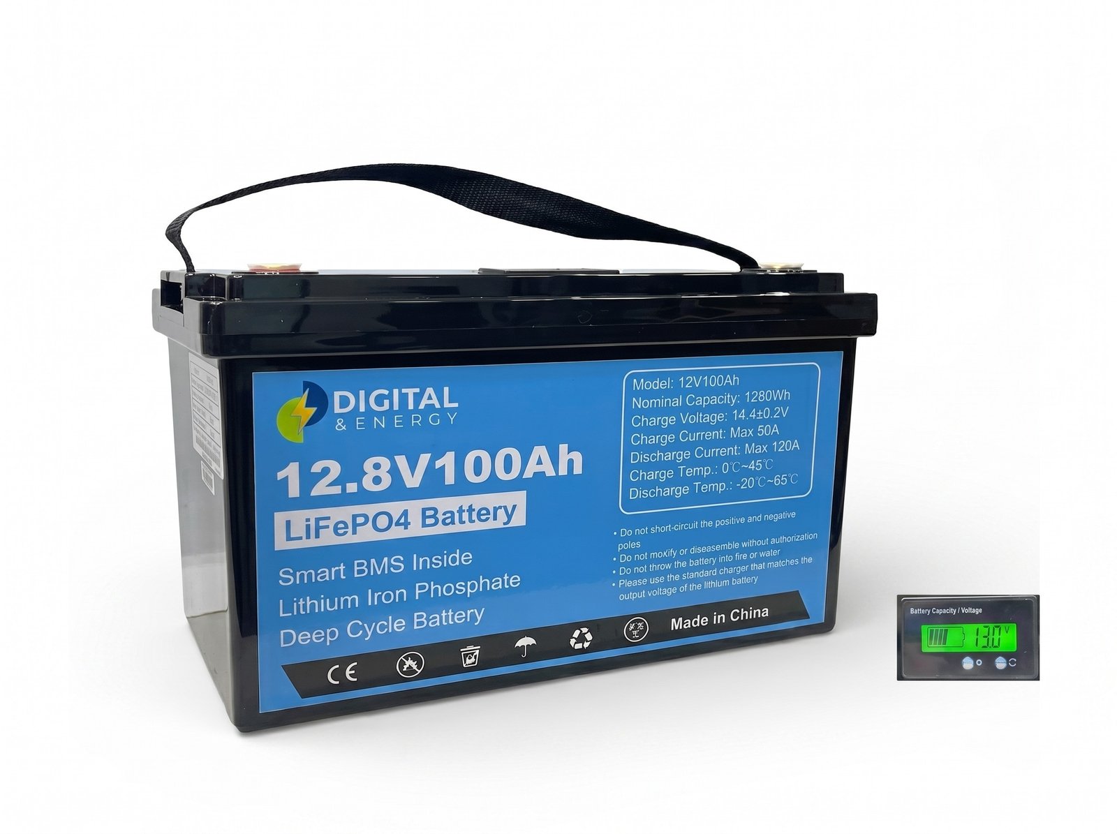 Batería Litio LiFePO4 12V 100AH Bluetooth