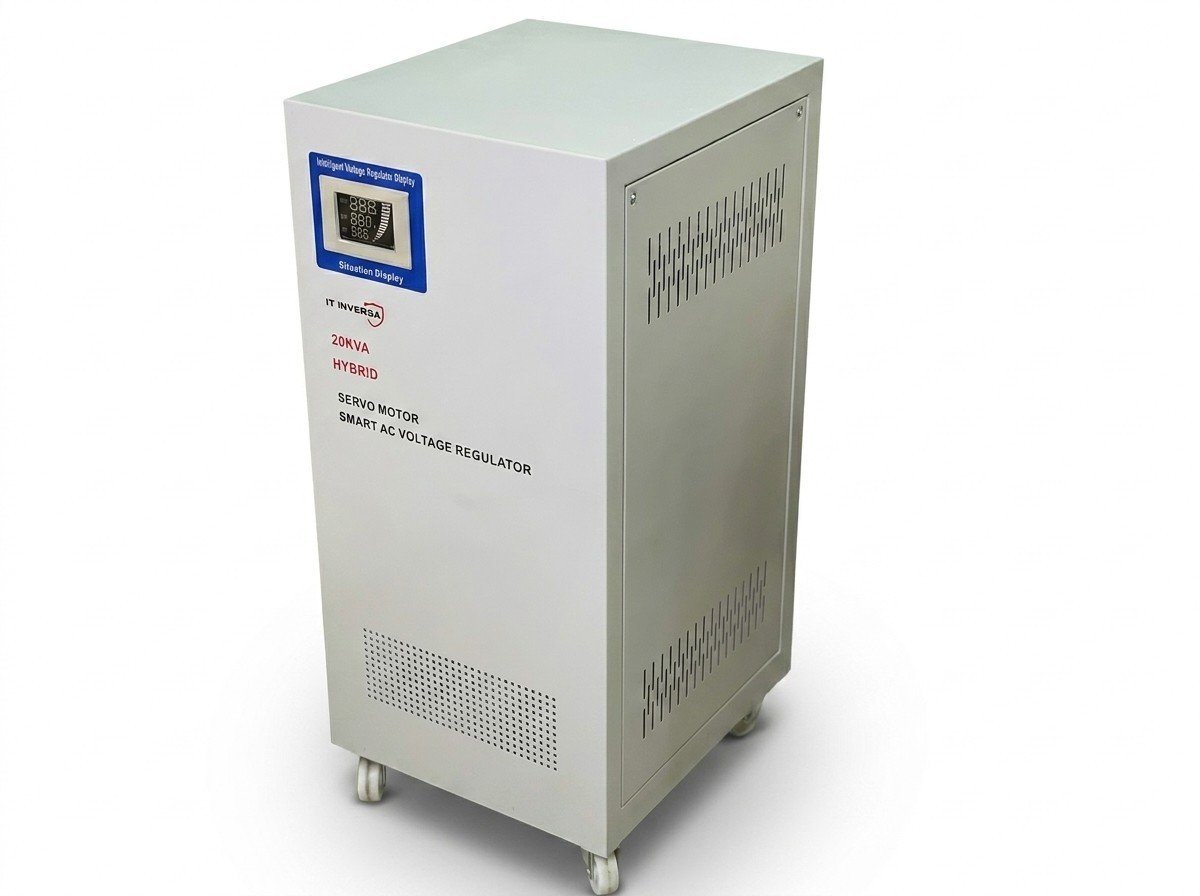 Estabilizador de Voltaje Automático 220V-20KVA in: out: